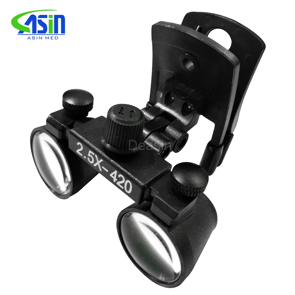 Clip type Dental Loupes for Medical Galileo Magnifier with Surgical Magnifying Glasses compatible all kinds of glasses