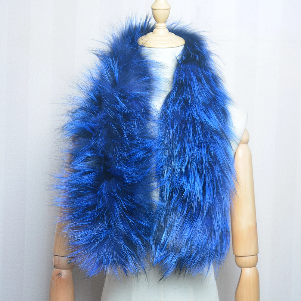 Women Real Fox Fur Scarf Fashion Lady Winter Warm Soft Knitted Real Fox Fur Neckerchief Quality Natural Fox Fur Ring Scarves