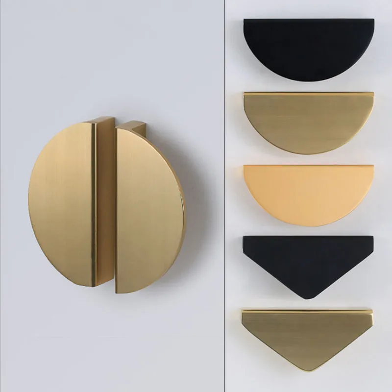 2 Pieces Simple Aluminum Alloy Drawer Door Handle