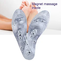 1 Pairs Transparent Magnetic Massage Insole Breathable Anti-Slip Plantar Acupoint Massage Shoe Insoles For Man Woman Health