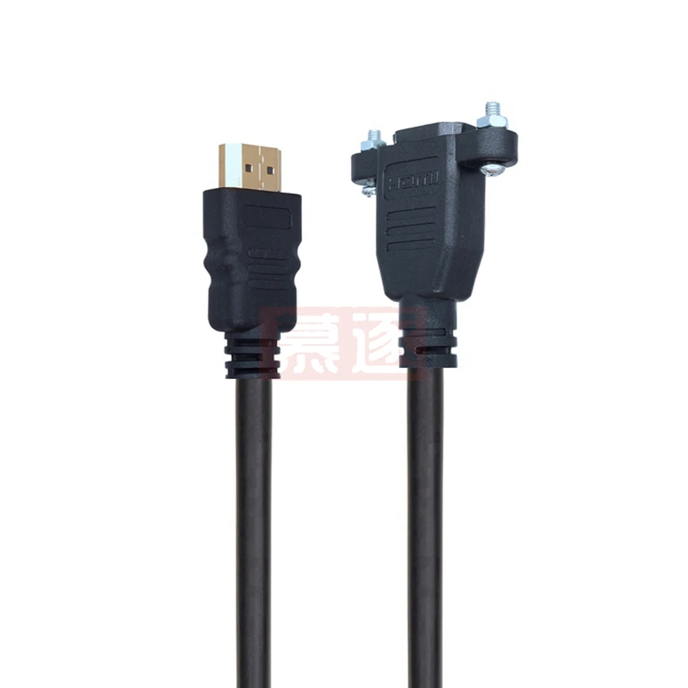MU ZHU HDMI-kompatibel 2,0 Kabel HD-kabel v 2,0 männlich zu weiblich panel mount w/schraube 4K * 2k 60Hz HD verlängerung kabel