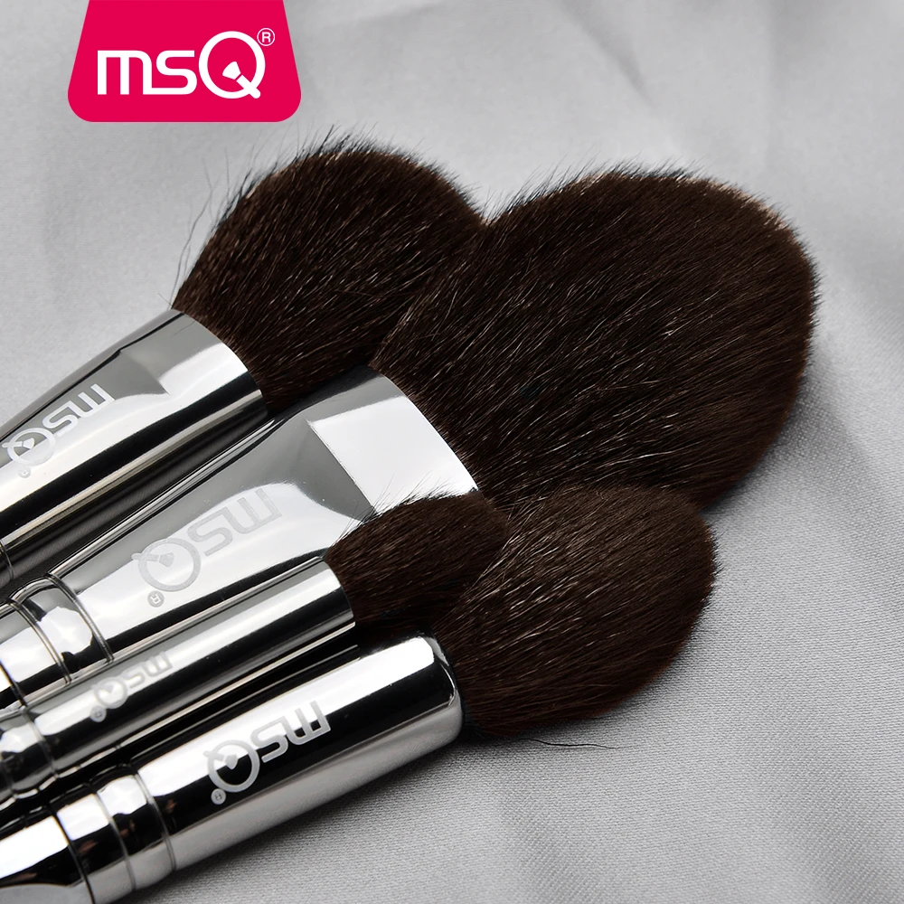 MSQ New Professional 11pcs Powder Makeup Brushes Set Classic Eyeshadow Lip Foundation Make Up Brush Goat/Horse Hair PVC Handle