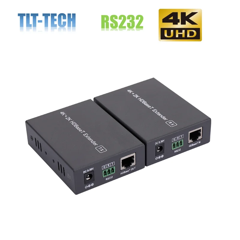 TLT-TECH 4K HDMI extender hd base t 70m with Bi-rectional IR and RS232 POC