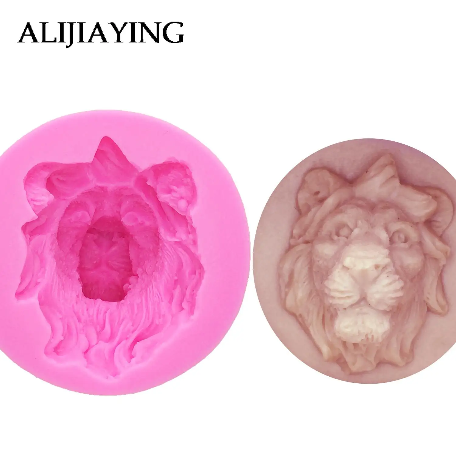 M0401 Lions Head Silicone Mould Cake Decorating Silicone Mold For Fondant Candy Crafts Jewelry PMC Resin Clay