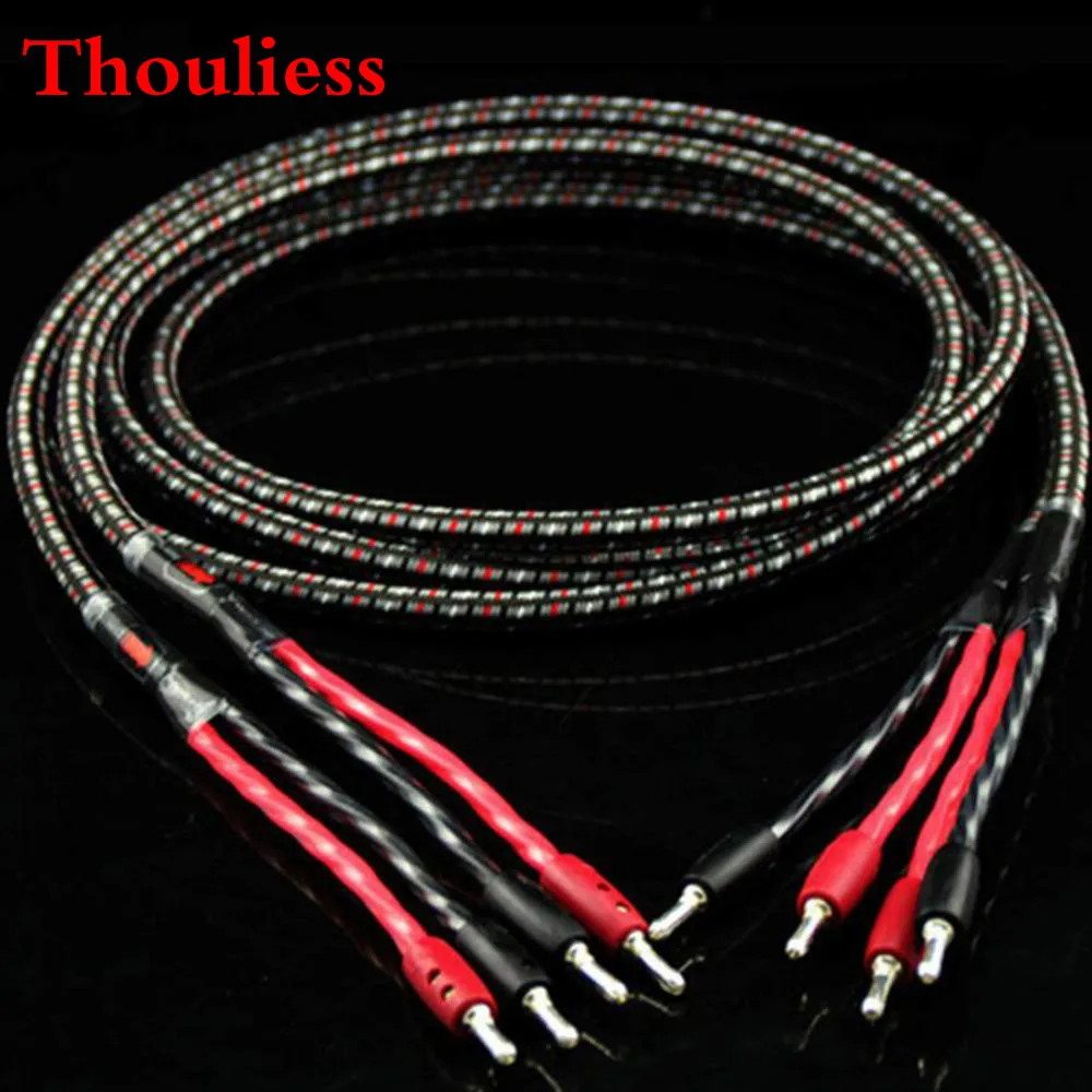 

Thouliess Pair HIFI AQ CV8 7N OCC Speaker Cable Amplifier CD Speaker Audio Cable with CMC BFA Banana Plugs Connector Jack