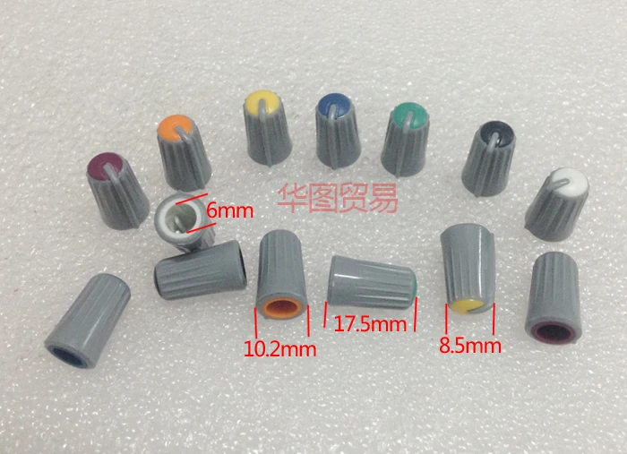 7pcs for MACKIE 1604-VLZ3 1402-VLZ3 Mixer Potentiometer Knob  / Axle shaft half-axis Rotary Potentiometer fader knobs caps