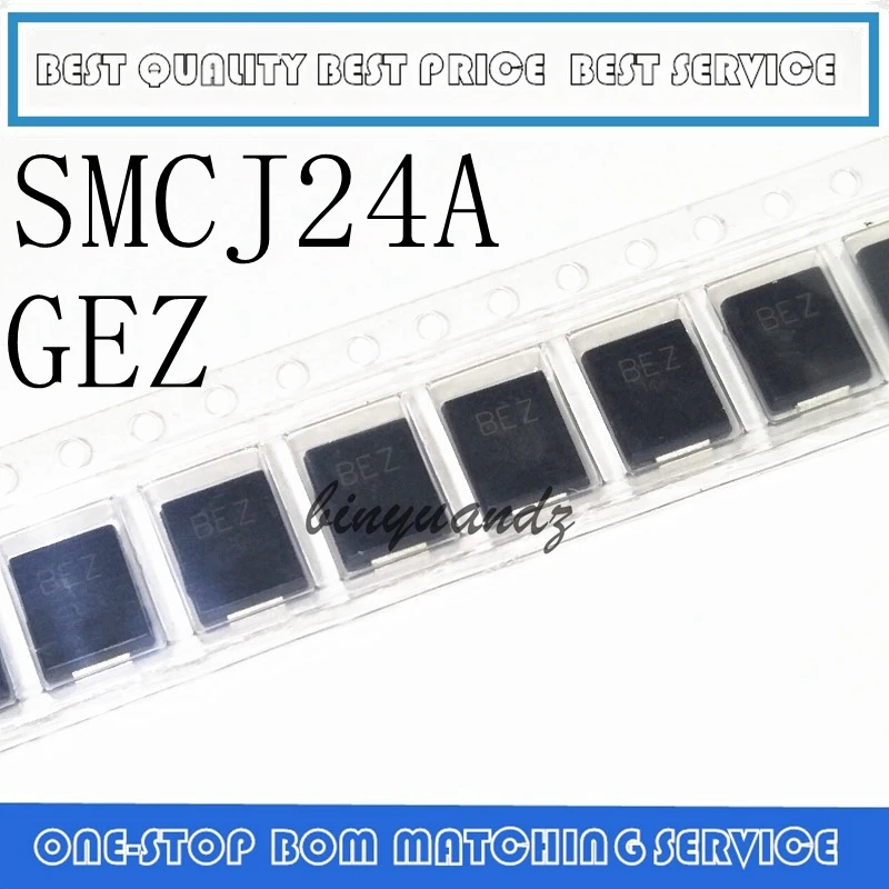 10PCS SMCJ100A GGZ SMCJ5.0A GDE SMCJ48A GFX SMCJ24A GEZ  SMCJ58CA GGG SMCJ24CA BEZ DO-214AB Transient Suppression Diode