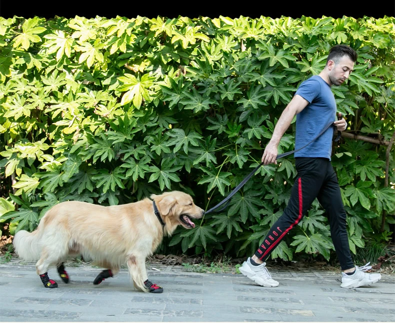 4 Teile/satz Haustier Hund Schuhe für Mittelgroße Hunde Wasserdicht Regen Schnee Hund Stiefel Langlebig Atmungsaktive Outdoor Training Wandern Hund Schuhe – Detail 4