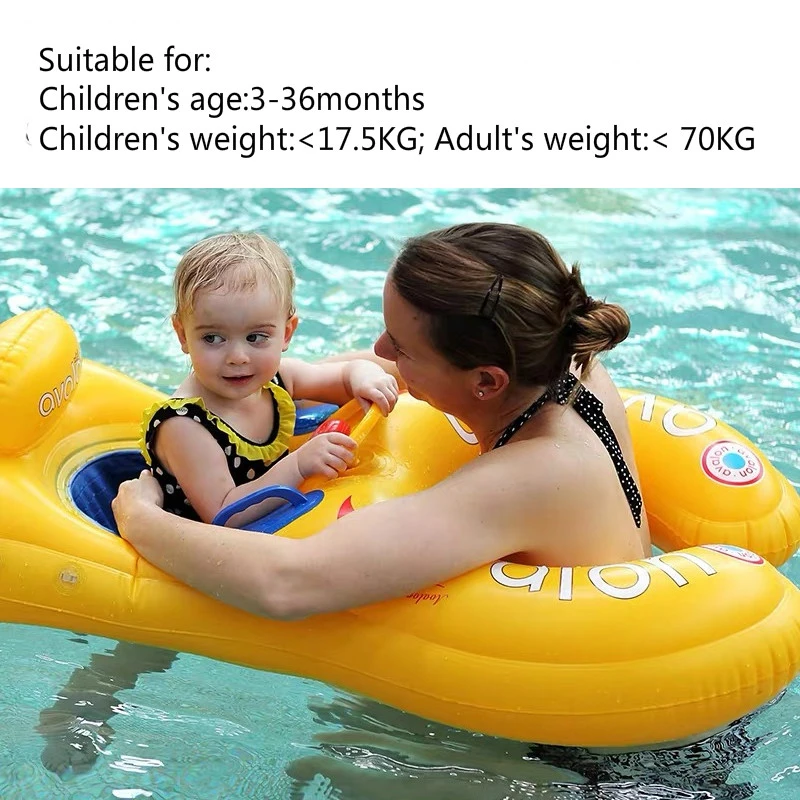 Portable Baby Pool Float Neck Ring With Sunshade Portable Mother Children Swim Circle Inflatable Safety Swimming Ring Float Seat