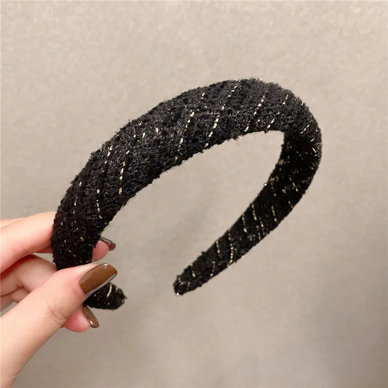 Retro French  wide-brimmed sponge headband, increase the crest of the head and go out all-match pressure hairband women