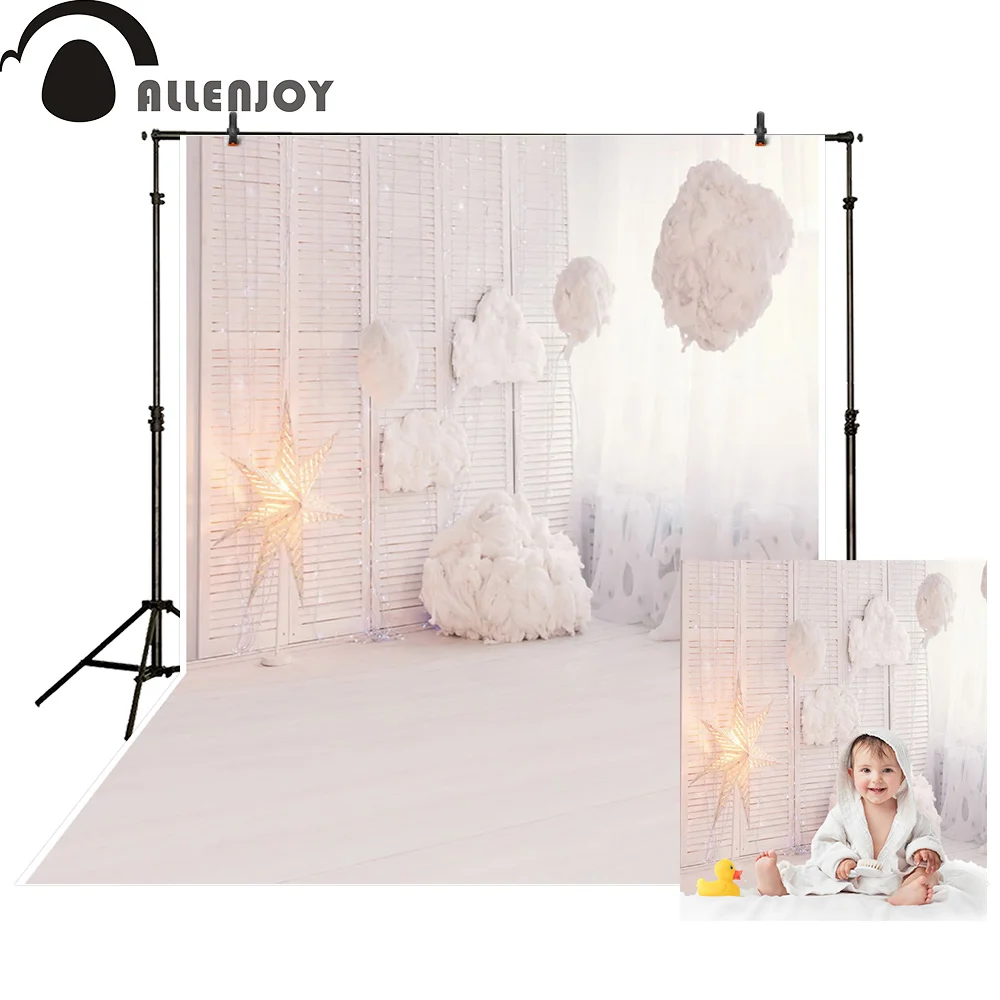 Allenjoy chuveiro do bebê photophzone gabinete porta estrela casamento fotografia pano de fundo recém-nascido aniversário foto estúdio fundo decoração