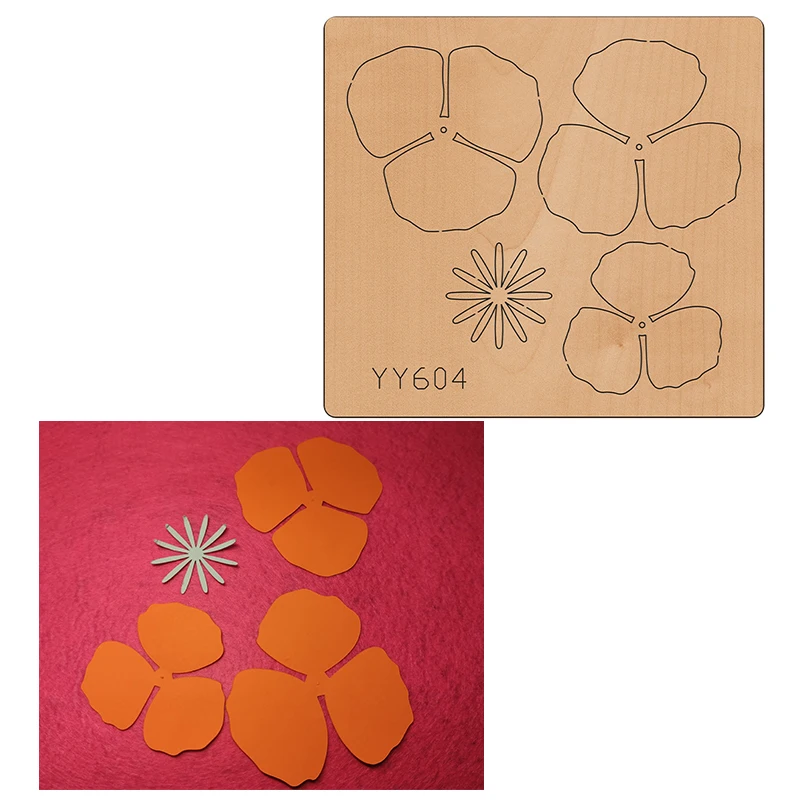 

Wooden die cutting process rose flower knife mold, YY604Headdress roseCutting compatible with most manual die cutting dies