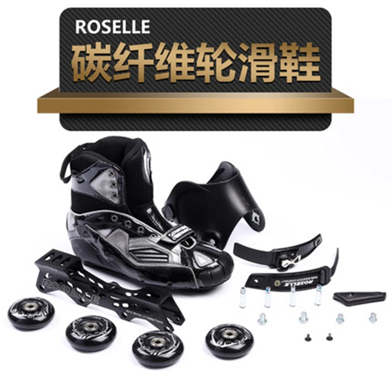 FSK igor slide KSJ Shadow Professional Slalom Inline Skates Carbon Fiber Roller Skating Shoes Sliding Free Skating Patines