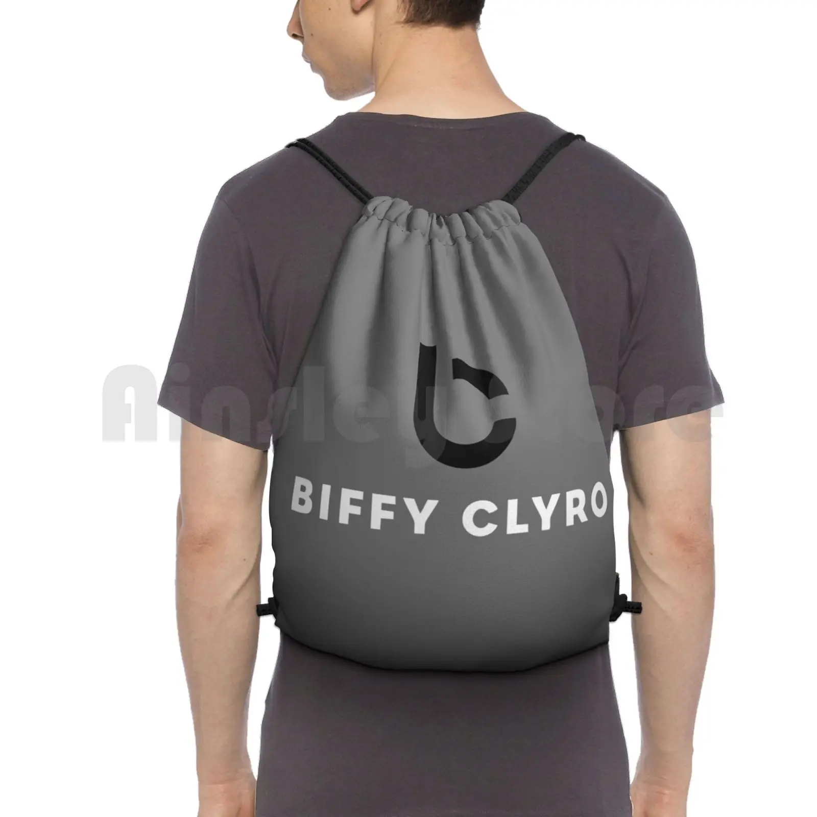 Untitled Backpack Drawstring Bags Gym Bag Waterproof Biffy Clyro Music Biffy Simon Neil Clyro Lyrics Band Ben Johnston