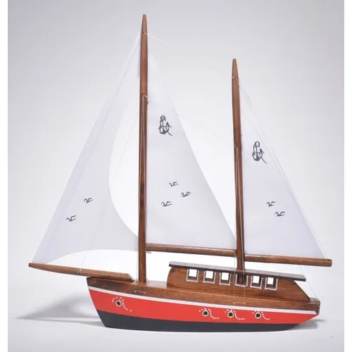 Synope Cloth Sailboat Flat Yacht Model-Ship Boat Kayak Sandal Scale Model (Dbm-3)