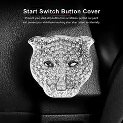 2021 New Car Engine Ignition Start Stop Button Cover With Diamond Start Switch Button Emblem Cover For Car Interior Accessories