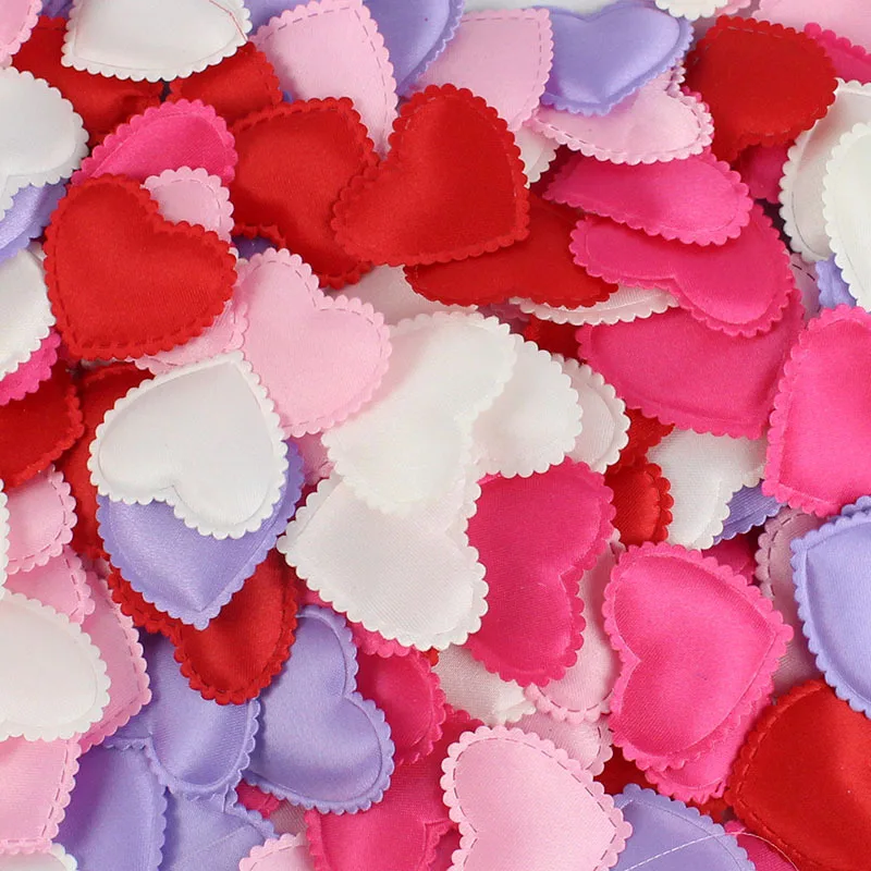 100pcs/bag 2cm Heart Shape Wedding Decorations Sponge Petals Wedding Room Valentine's Day Decoration