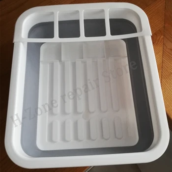 캠핑카 접이식 분지 수저 랙, 휴대용 접시 랙, TPR 싱크 디자인, 모터 홈 및 캐러밴에 적합, 손쉬운 청소 