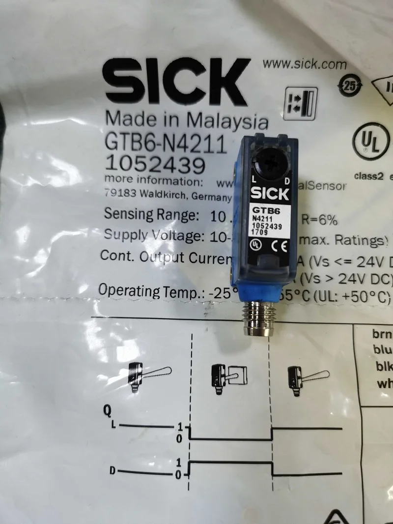 

SICK MINIATURE PHOTOELECTRIC SENSORS GTB6-P4211 GTB6-P4212 G6 Series 1052438 1052442