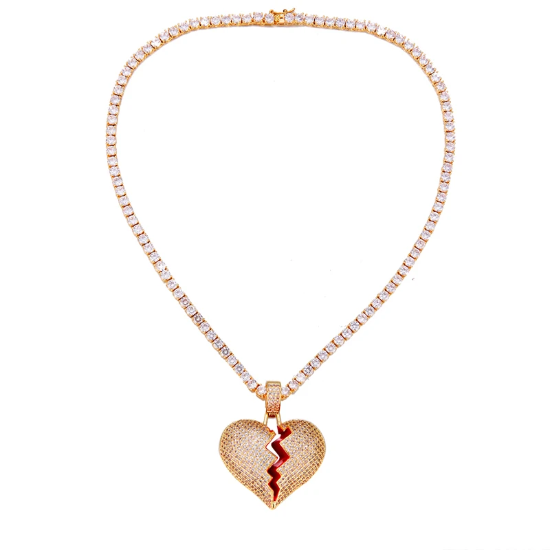 Bettyue Exaggerated Broken Heart Appearance Distinctive Necklace Women Two Color Modern Decoration Daily Dress Up Fashion Trend