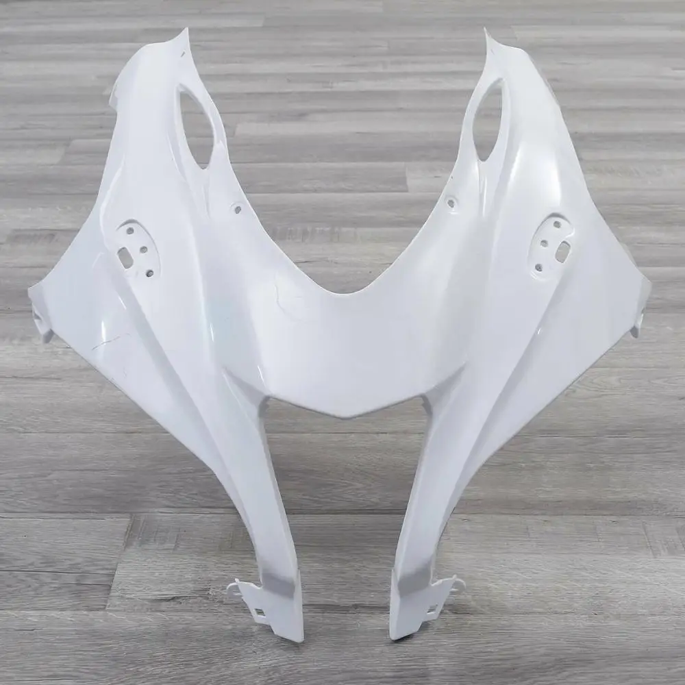 Motorcycle Unpainted White Upper Front Fairing Injection Cowl Nose For Kawasaki Ninja ZX10R 2016-2019 2018 2017 ABS plastic