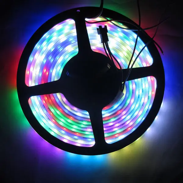 100M DC12V Ws2811ic 5050 RGB SMD แอดเดรสแอดเดรส Ws2811พิกเซล Led Stripled Led Dream สีสี5M/ม้วน