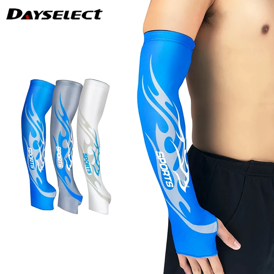 

2 Pcs Sports Cycling Arm Sleeves Fitness Riding Running Sunscreen Arm Cuff Cool Basketball Cycling Arm Pads Hand Warmers