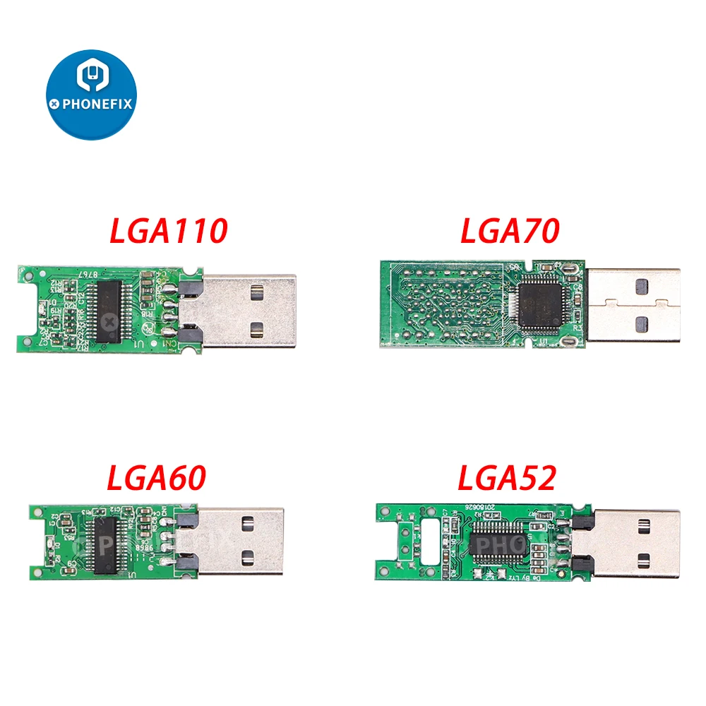 DIY U Disk LGA52 LGA60 LGA70 LGA110 USB Hynix NAND Flash for iPhone 4S 5 6S 6SP 7 7P 8 8P X XR XS 11promax Master Control Board