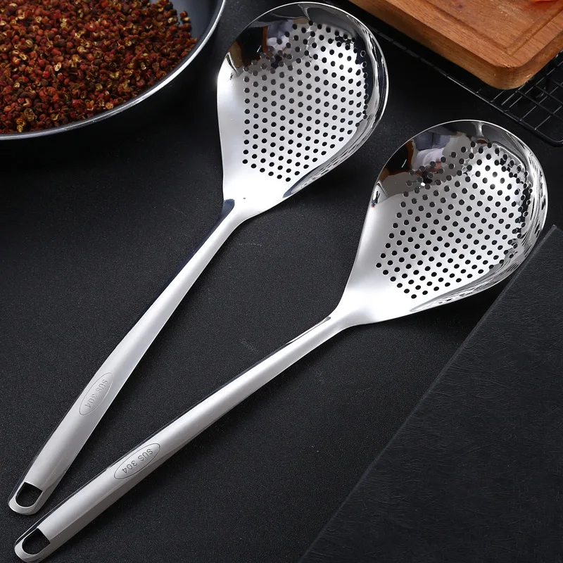 

Stainless Steel Large Filter Long Handle Colander Strainer Food Mesh Skimmer Shovel Scoop Kitchen Tools