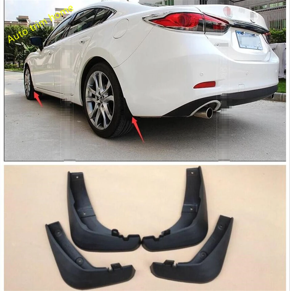 

Lapetus Accessories Front & Rear Mud Flaps Guards Fenders Mudguard Protective Kit 4 Piece For Mazda 6 Sedan 2013 - 2018 Plastic