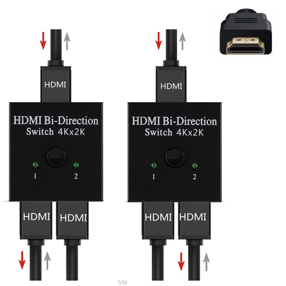 4K 2K 3x1 HDMI 케이블 분배기 HD 1080P 비디오 스위처 어댑터, 3 입력 1 출력 포트 HDMI 허브, Xbox PS4 DVD HDTV PC 노트북 TV용