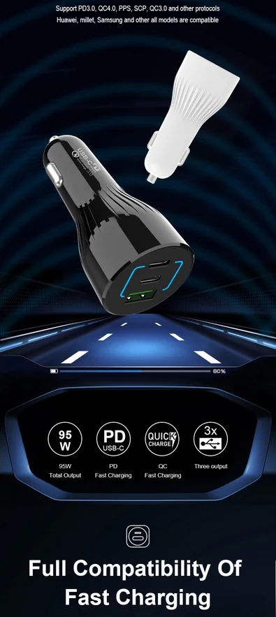 LE101-1A1 Performance USB-C car charger 95W