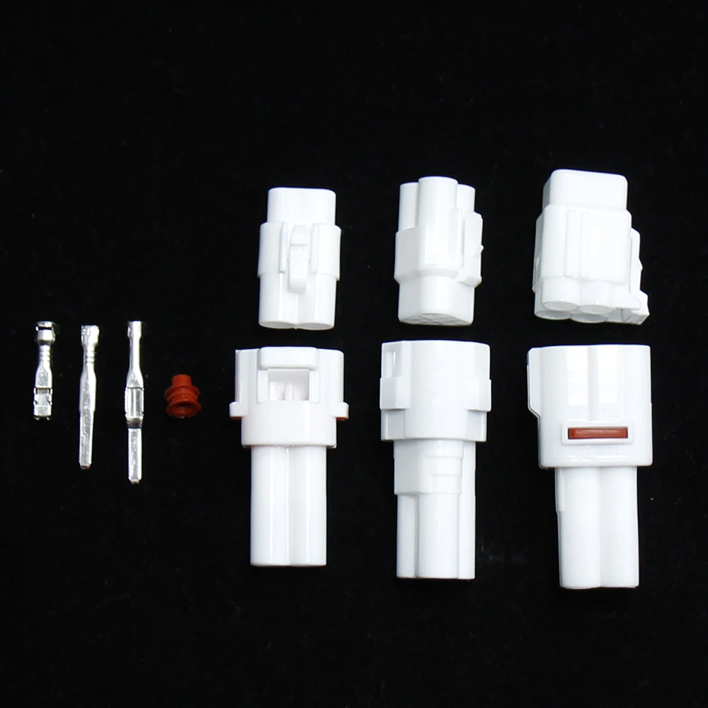 Automóvel e Motocicleta Conector Elétrico, Auto Fio Selado, Terminais Masculino e Feminino, Plug Kit, 2Pin, 3Pin, 4Pin, 30 Pcs, 15Set