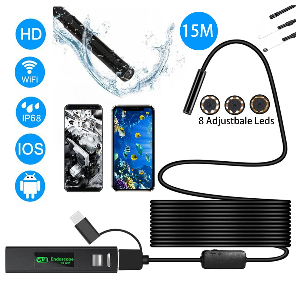 

Underwater Fisherman Camera Endoscope for Cars Android Smartphone Iphone Fish Finder Inspection Sewer Camera Mobile Endoscopic