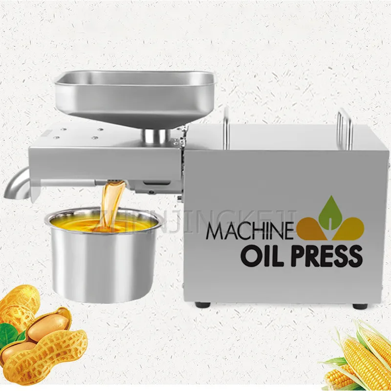 Small Home Squeeze Oil Machine Intelligent Stainless Steel Kitchen Electrical Appliances Edible Peanut Oil Processing Equipment