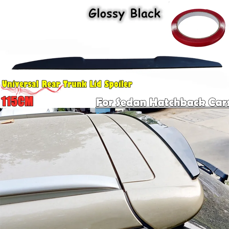 115CM Universal Rear Roof Lip Spoiler Wing TPU Material Decorate Strips Car Accessories For Sedan Hatchback Cars