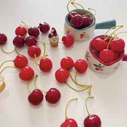 10PCS/LOT Simulatiom Foam Cherries Fake Fruit for Photography Props  Window Decoration DIY Accessories