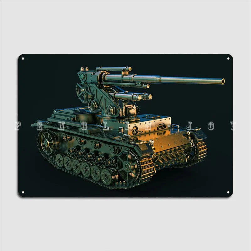 Panzer Flak88 Metal Plaque Poster Wall Decor Design Club Home Garage Club Tin Sign Posters