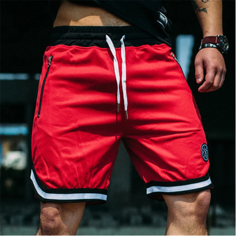 MEN SPORTS SHORTS JOGGER MESH WORKOUT MEN FITNESS QUICK-DRY RUNNING SUMMER GYMS MALE NEW