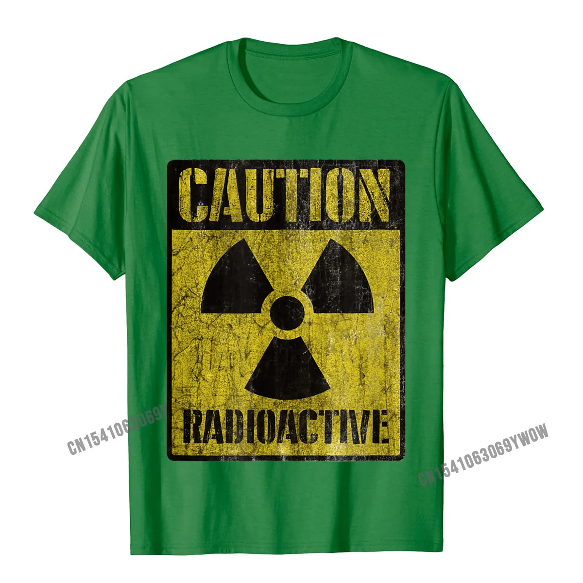 Grunge Caution Radioactive Tshirts for Men Camisas 2023 New Design Funny Top T-Shirts Printed Tops Tees Cotton