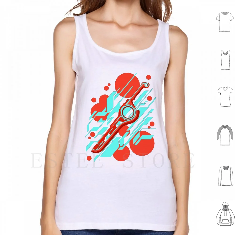 Monado Abstract Tank Tops Vest Sleeveless Monado Abstract Xenoblade Chronicles Smash Pattern Monolith Soft Wii