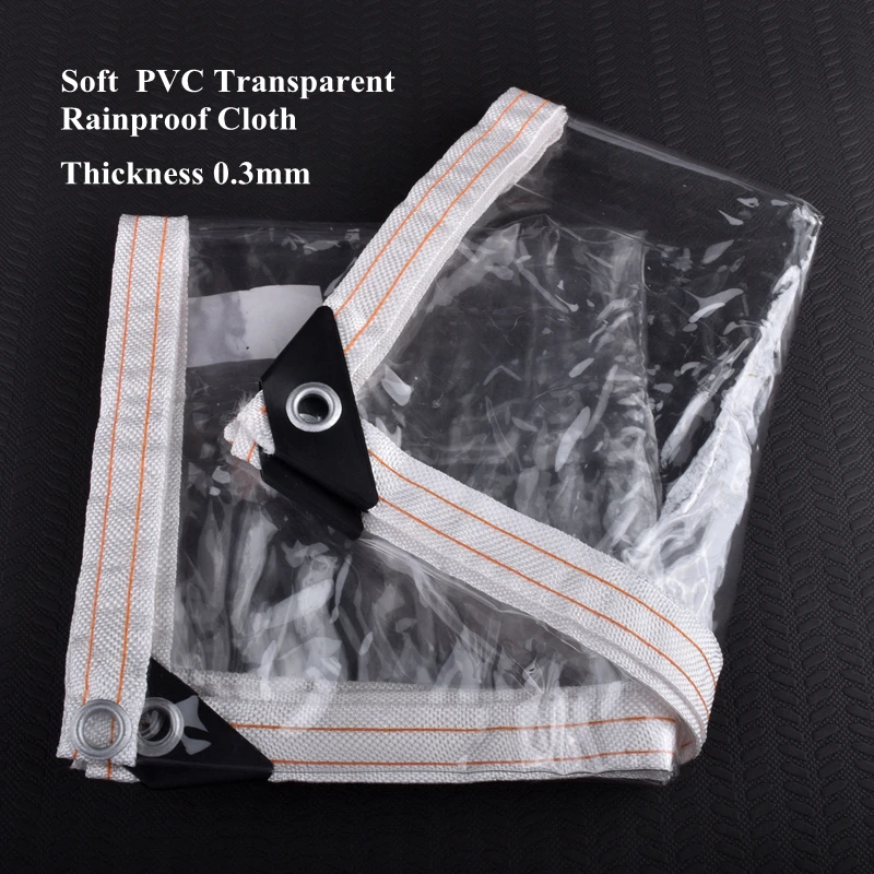 

Thick 0.3mm Transparent PVC Rainproof Cloth Garden Greenhouse Plant Keep Warm Tarpaulin Tent Pet Dog House Shelter Waterproof