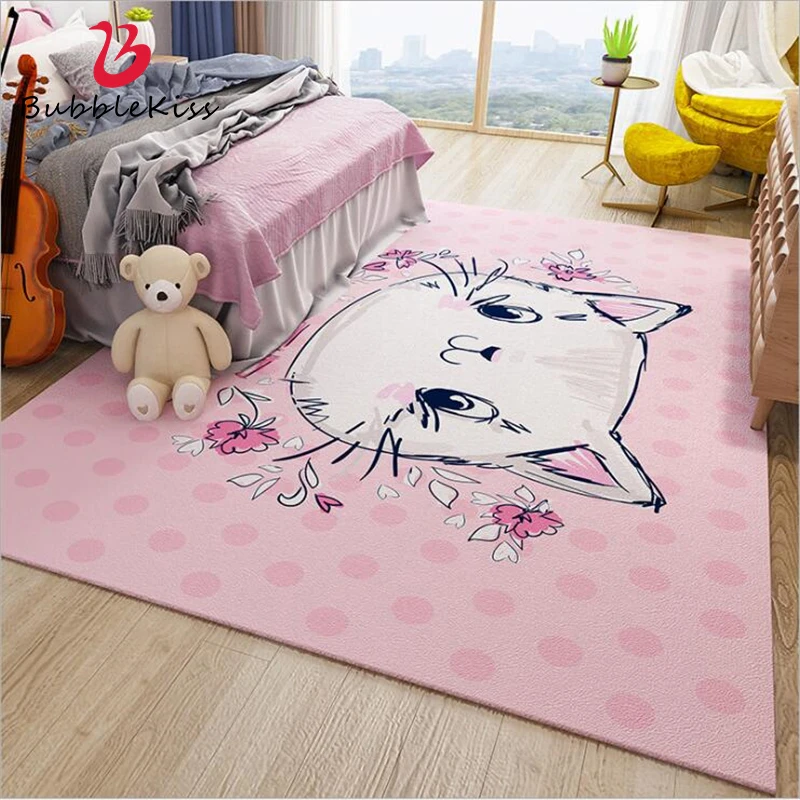 

Bubble Kiss Nordic Style Cartoon Cute Pattern Rugs Home Large Size Kids Room Carpets Sofa Coffee Table Bedside Floor Mats 2021