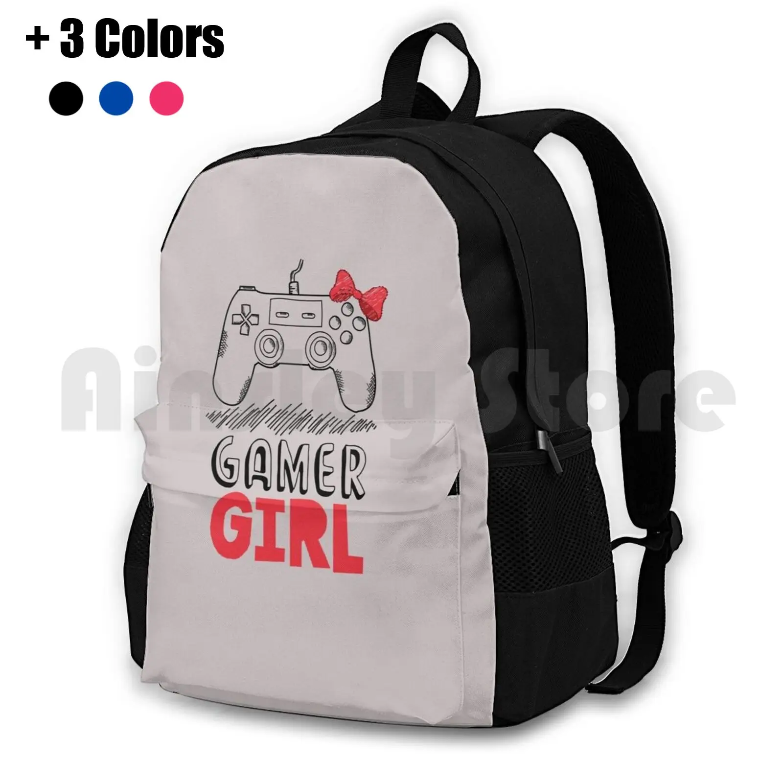 Gamer Girl Art For Kids Cute Controller Graphic Design-Gaming T-Shirt-Gift For Her-Gamer Girl Outdoor Hiking Backpack Riding