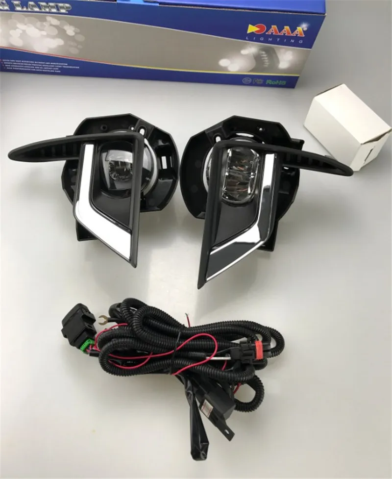 Exterior Auto Fog Lamps Led DRL Daytime Lights Fit For Prado FJ150 2018 2019 2020 2021 SUV Fog Lights Lamp assembly
