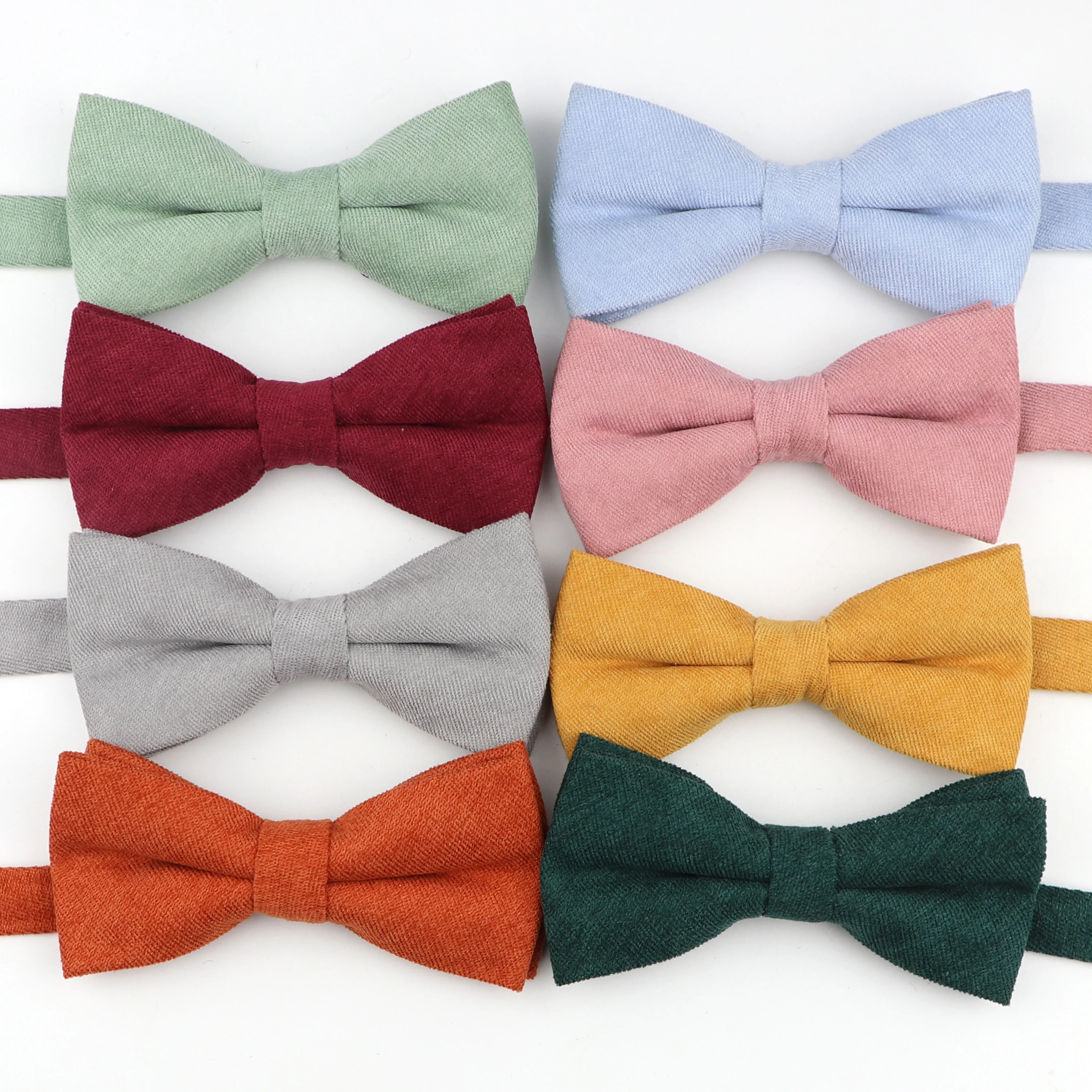 Velvet Fabric Bowtie Tuxedo Designer Candy Colorful Butterfly Grid Lattice Soft Women Casual Cravat Bow Tie Bowties