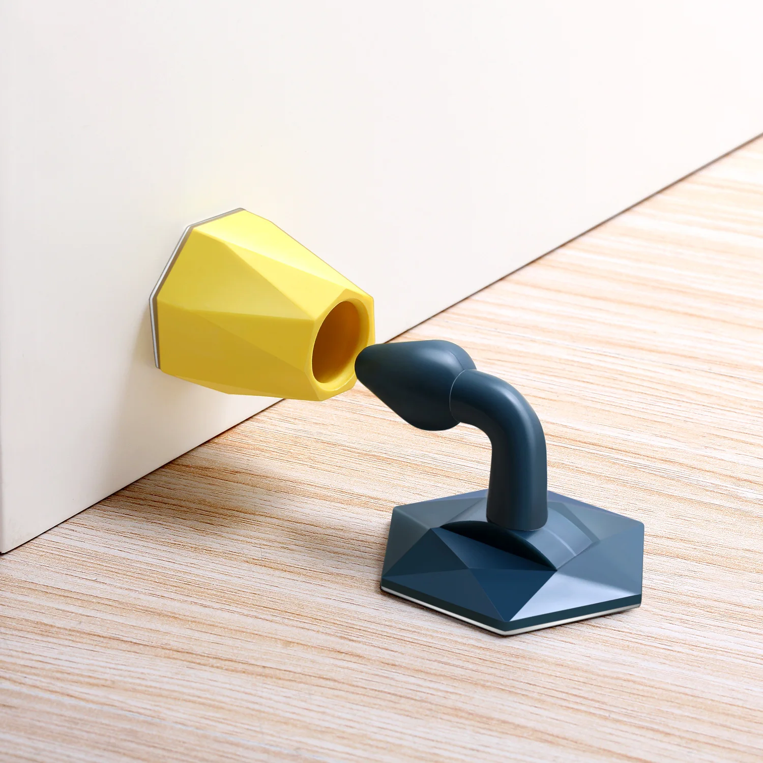 Mute Non-punch Silicone Door Stopper Touch Toilet Wall Absorption Door Plug Anti-bump Door Holder Gear Gate Resistance Door Stop