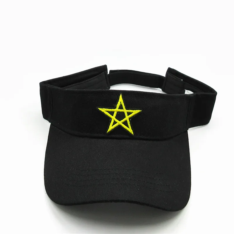 2020 Cotton Golden Five-star Embroidery Visors Baseball Cap Adjustable Snapback Cap for Men and Women 180