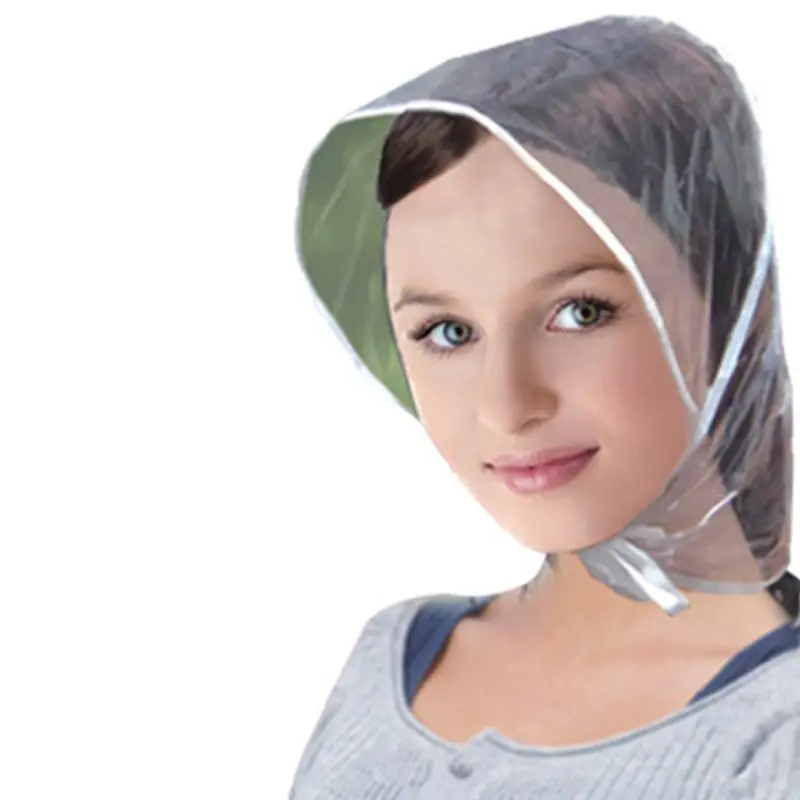 1/4Pcs Creative Men Women Unisex Plastic Rain Visor Hat Foldable Kids Hiking Fishing Waterproof Windproof Hair Protection Cap