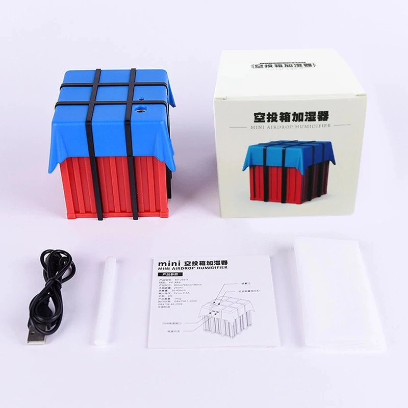 Airdrop PUBG الإبداعية المرطب الهواء المرطب ناشر رائحة USB صغير جهاز تكوين ضباب بالموجات فوق الصوتية الرئيسية مكتب Airdrop المرطب
